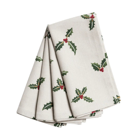 * Holly & Berry Napkins, Set/4